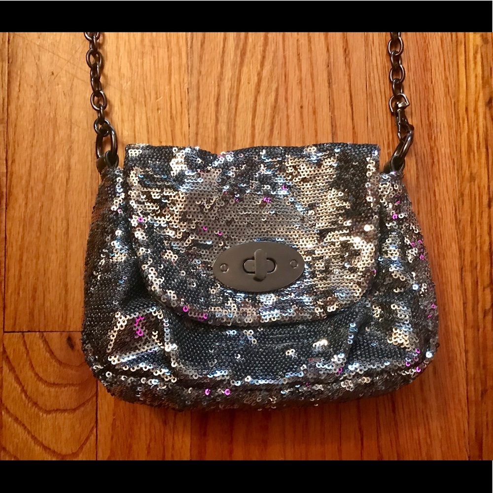 Silver Sequin Handbag